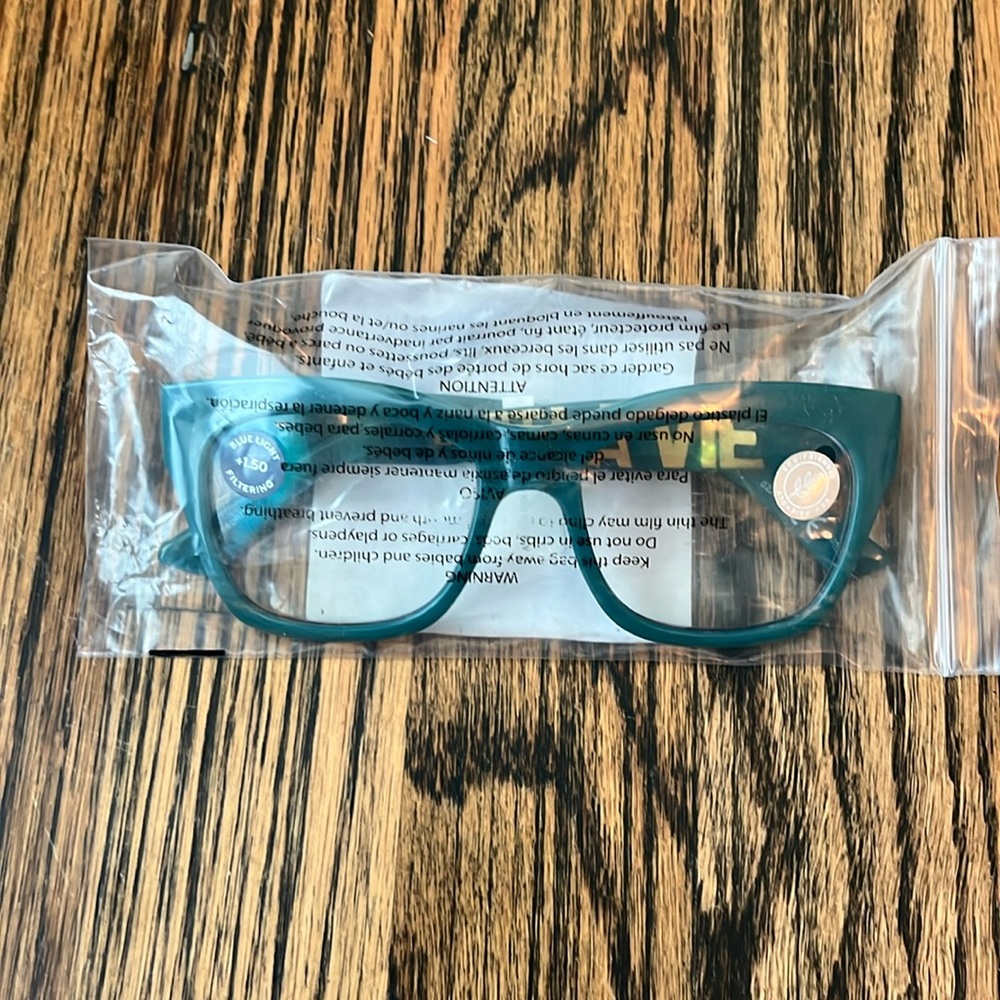 NWT Anthropologie Peepers Teal Reading glasses